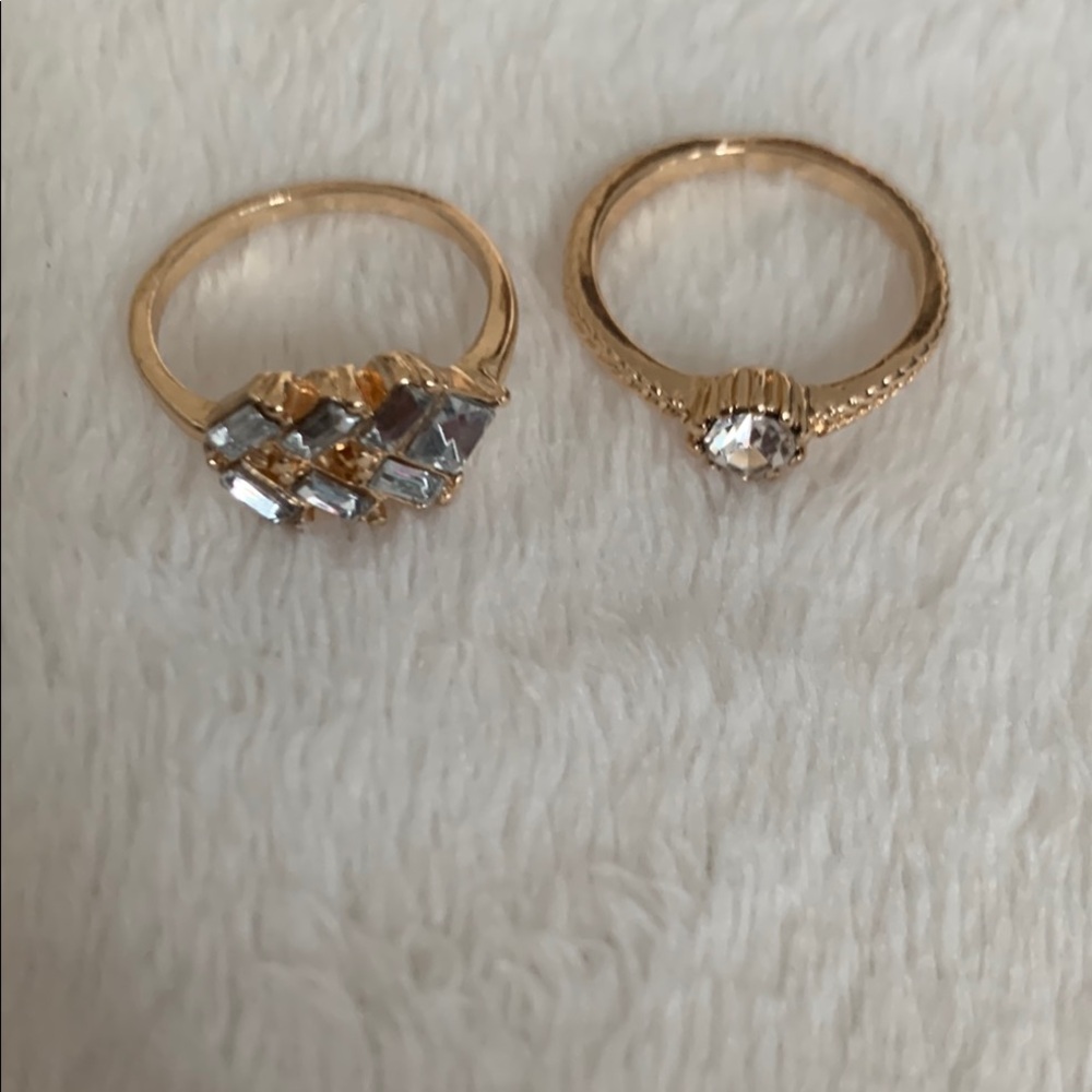 Elegant Gold and Silver Women's Ring Set